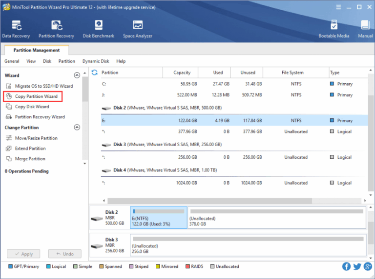 MiniTool Partition Wizard 스크린샷 1