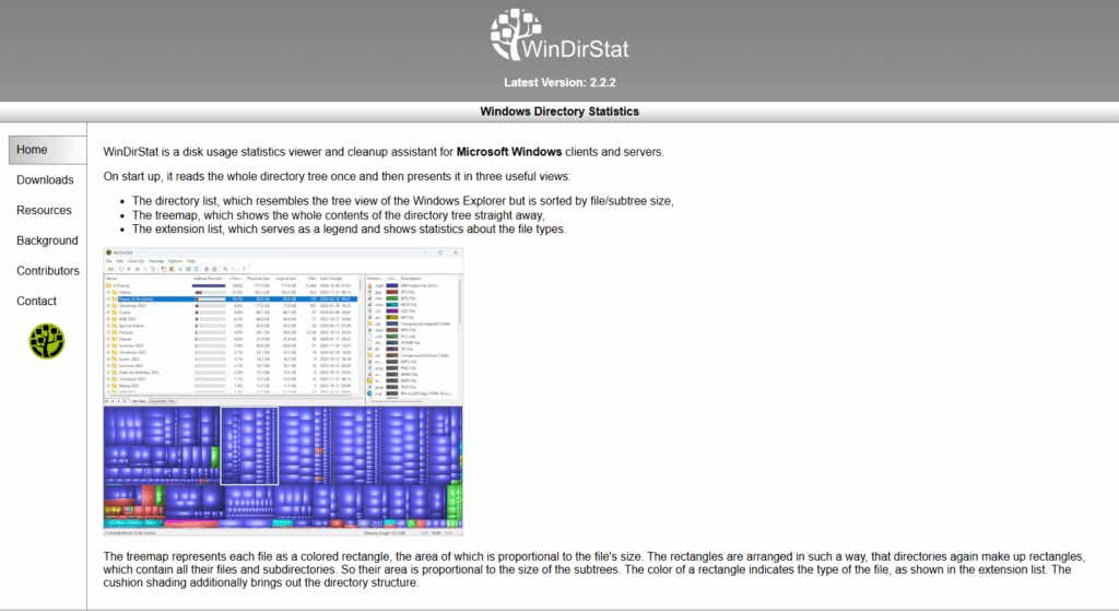 WinDirStat 스크린샷 3