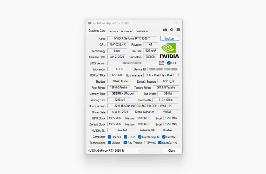 GPU-Z 스크린샷 2