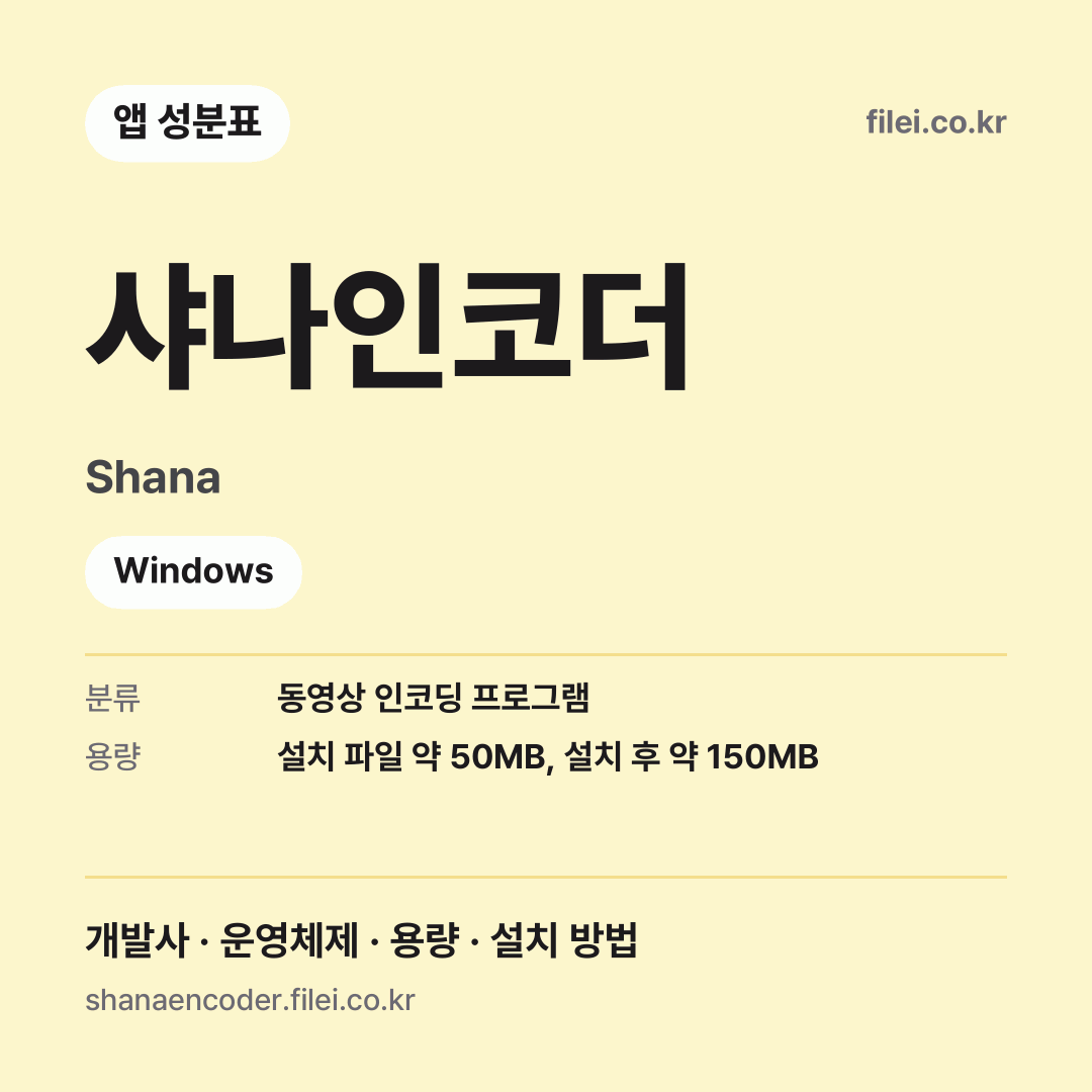 샤나인코더 다운로드 · Shana · Windows