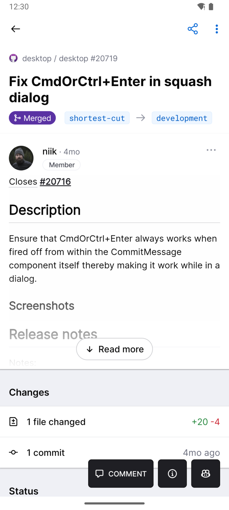 GitHub Desktop 스크린샷 3