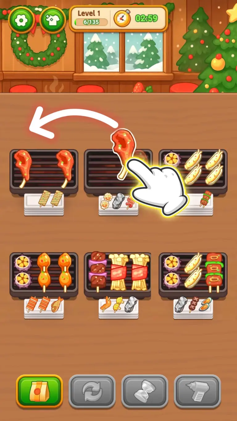 Grill Sort - 고기구이 바비큐 맞추기 스크린샷 2