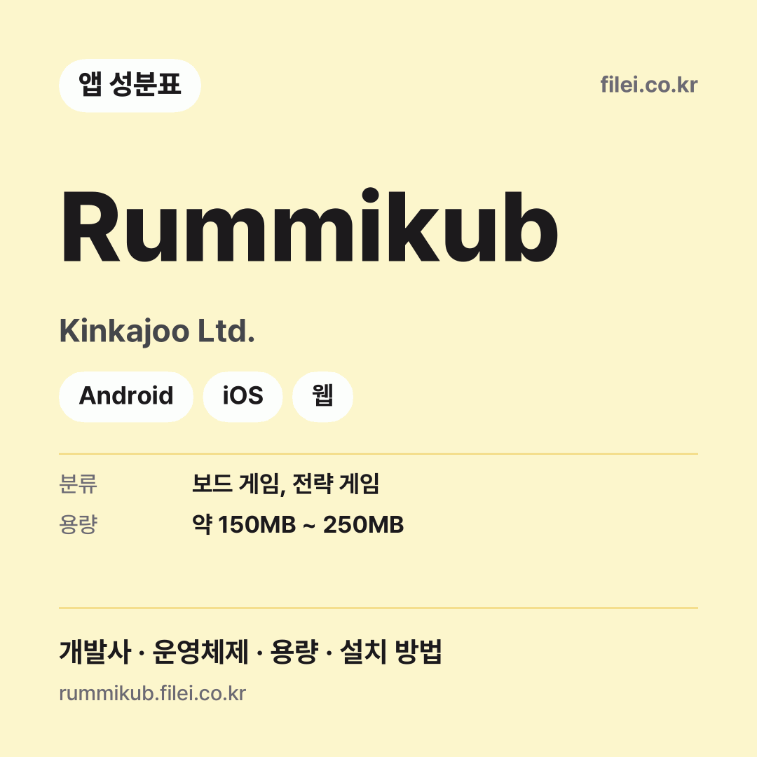 Rummikub 다운로드 · Kinkajoo Ltd. · Android, iOS, 웹