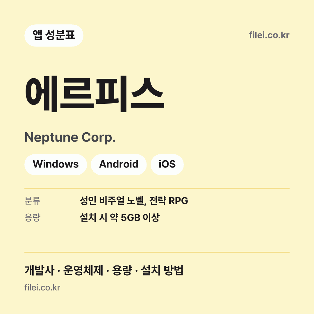 에르피스 다운로드 · Neptune Corp. · Windows, Android, iOS
