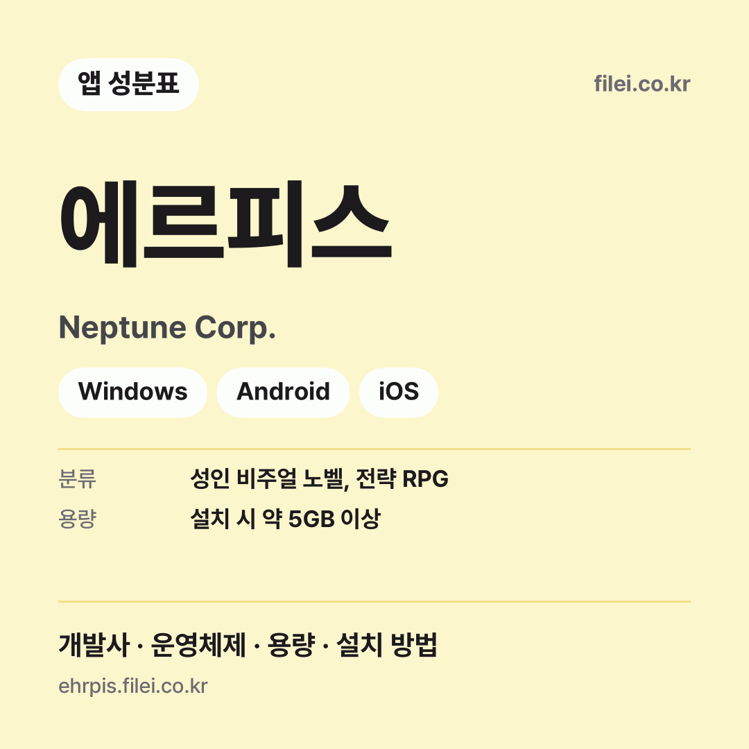 에르피스 다운로드 · Neptune Corp. · Windows, Android, iOS