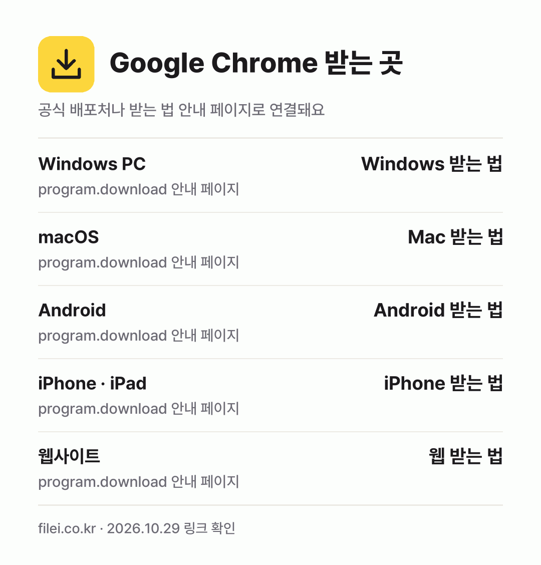 Google Chrome 받는 곳: Windows PC, macOS, Android, iPhone · iPad, 웹사이트