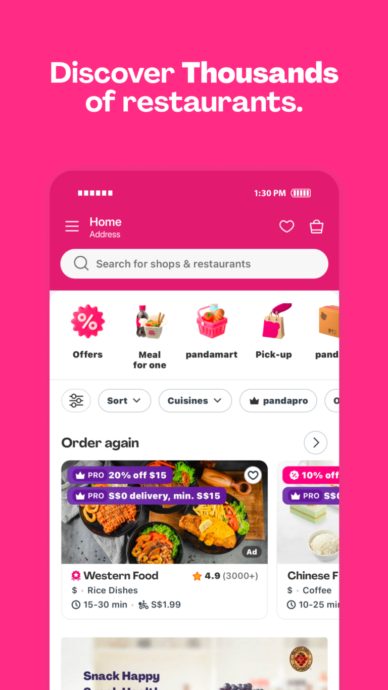 Foodpanda 스크린샷 2