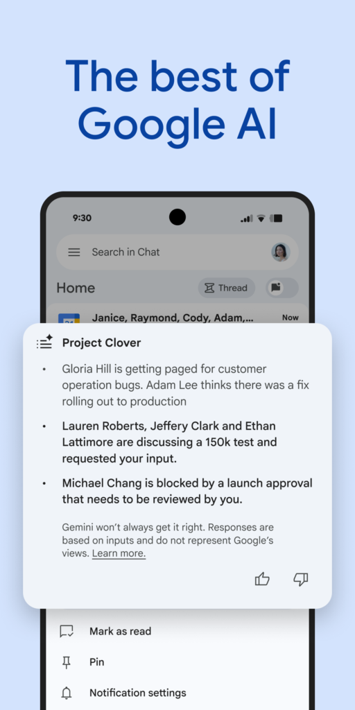 Google Chat 스크린샷 2