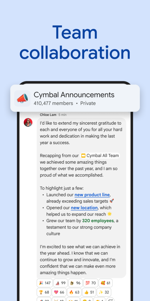 Google Chat 스크린샷 3