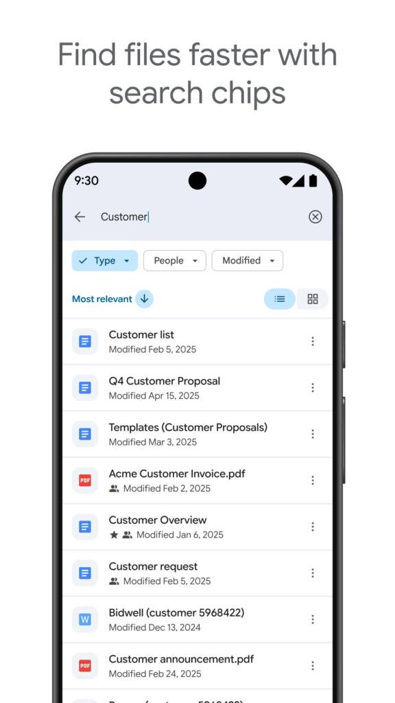 Google Drive 스크린샷 2