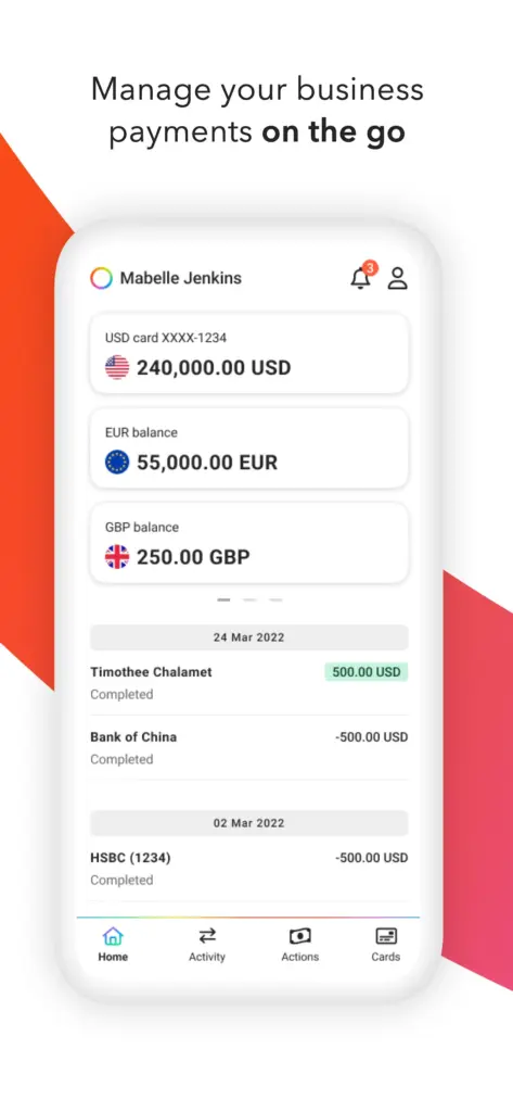 Payoneer 스크린샷 1
