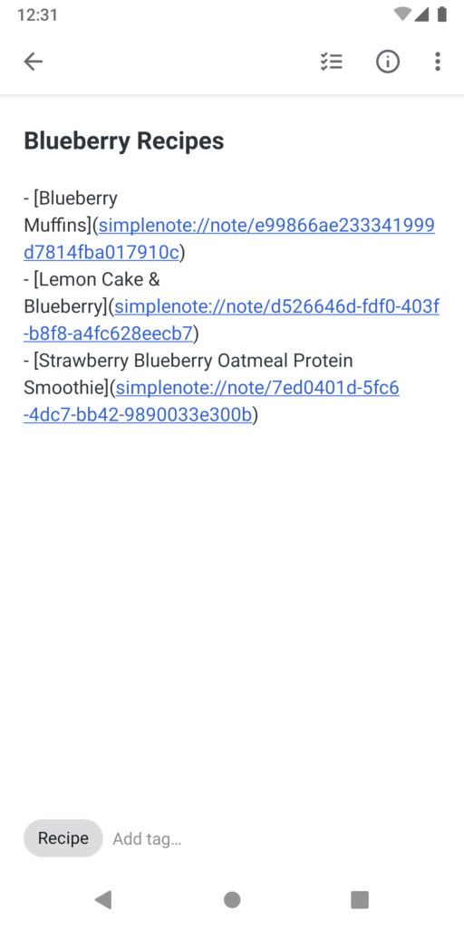 Simplenote 스크린샷 3