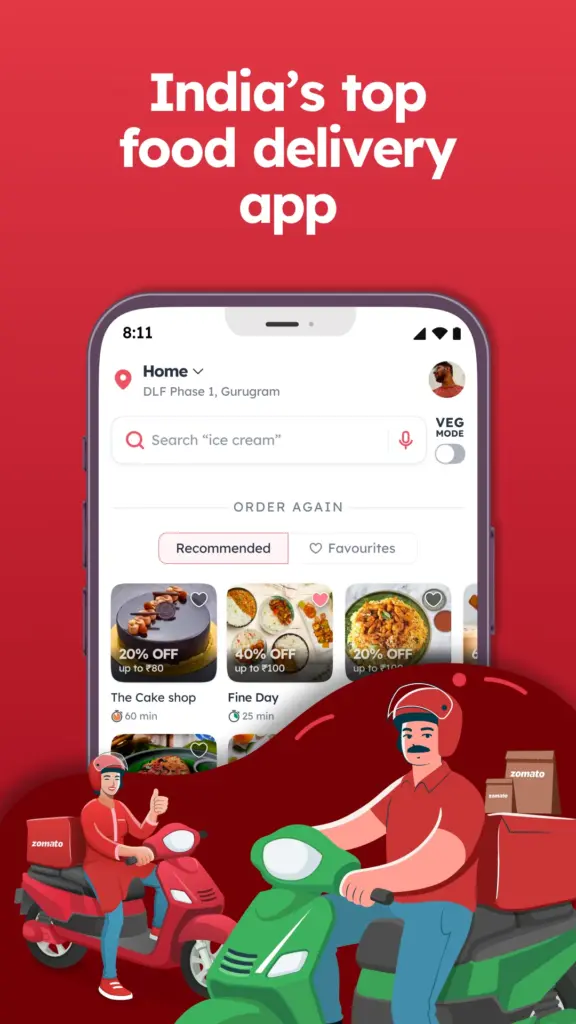 Zomato 스크린샷 1