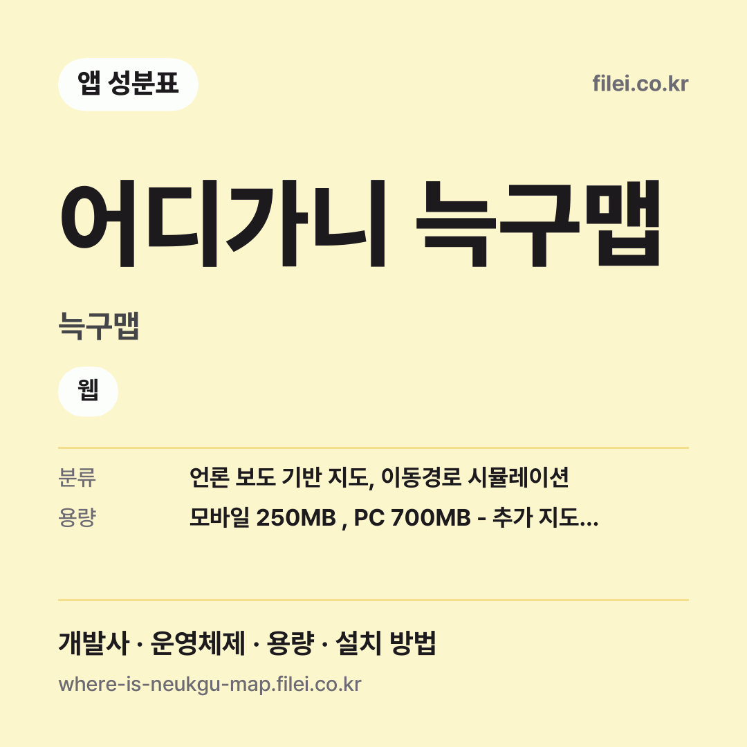 어디가니 늑구맵 다운로드 · 늑구맵 · 웹