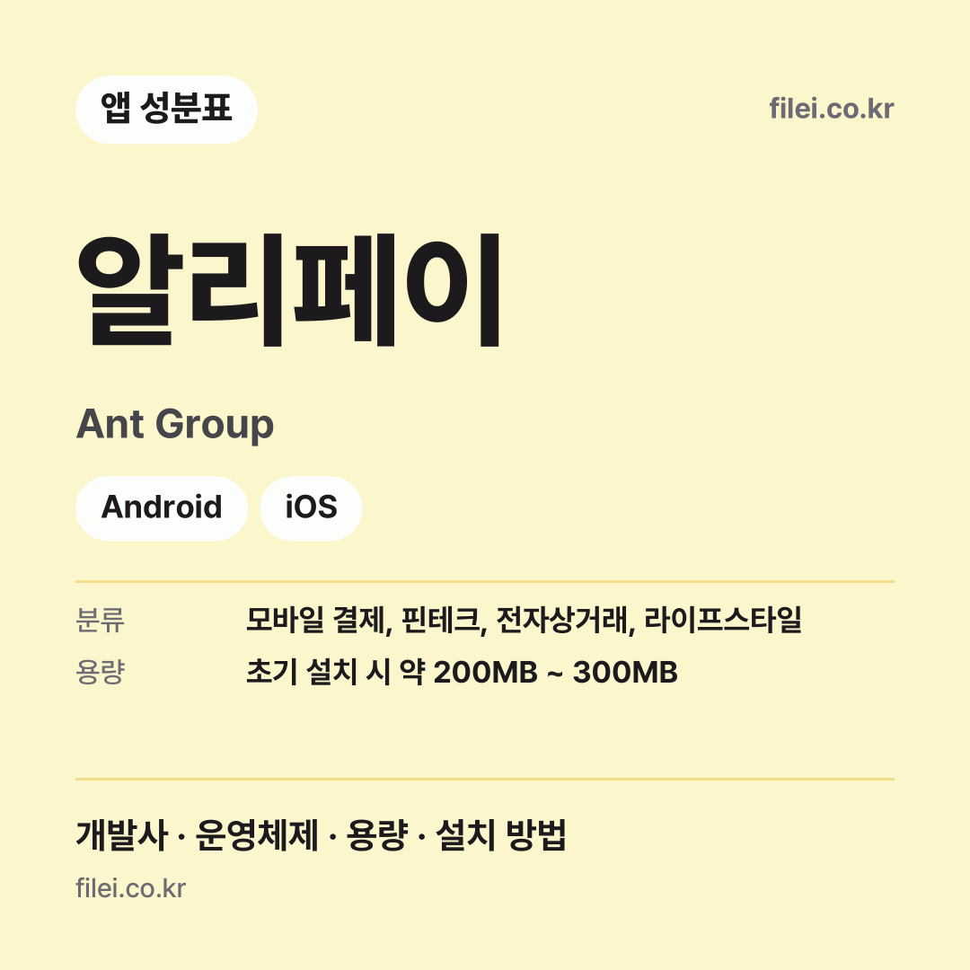 알리페이 다운로드 · Ant Group · Android, iOS