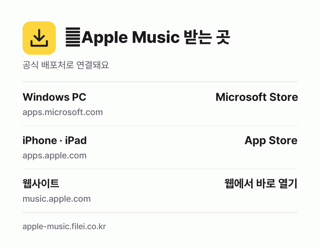 ‎Apple Music 받는 곳: Windows PC, iPhone · iPad, 웹사이트