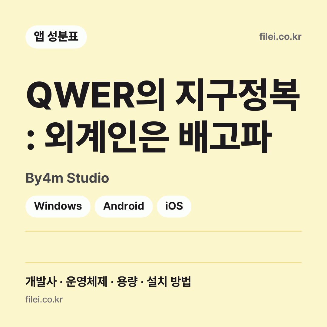 QWER의 지구정복 : 외계인은 배고파 다운로드 · By4m Studio · Windows, Android, iOS