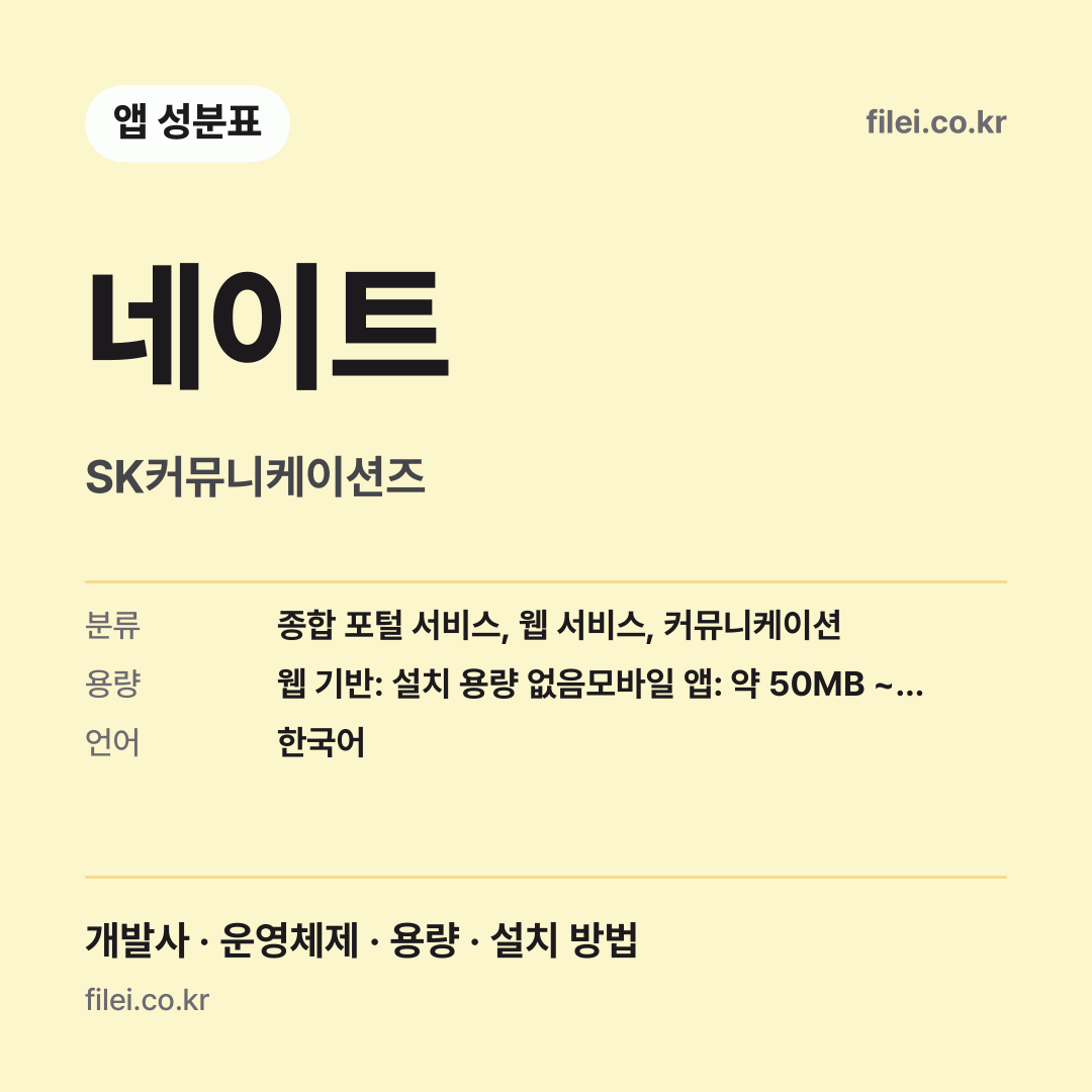 네이트 다운로드 · SK커뮤니케이션즈