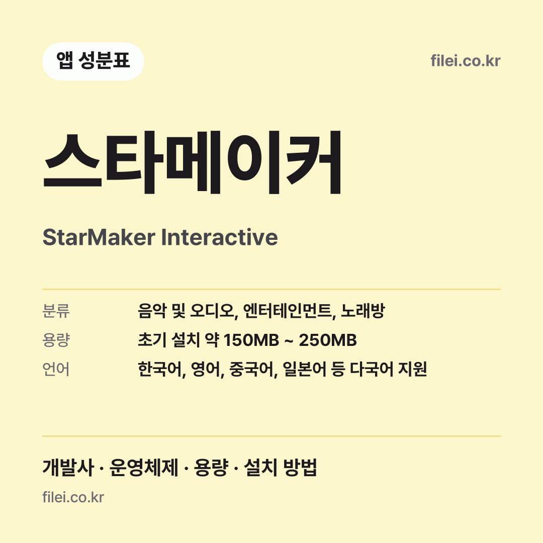 스타메이커 다운로드 · StarMaker Interactive