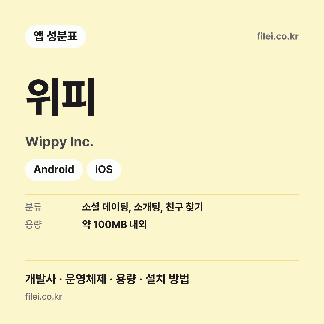 위피 다운로드 · Wippy Inc. · Android, iOS