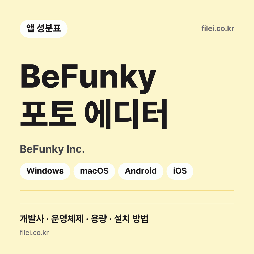 BeFunky 포토 에디터 다운로드 · BeFunky Inc. · Windows, macOS, Android, iOS
