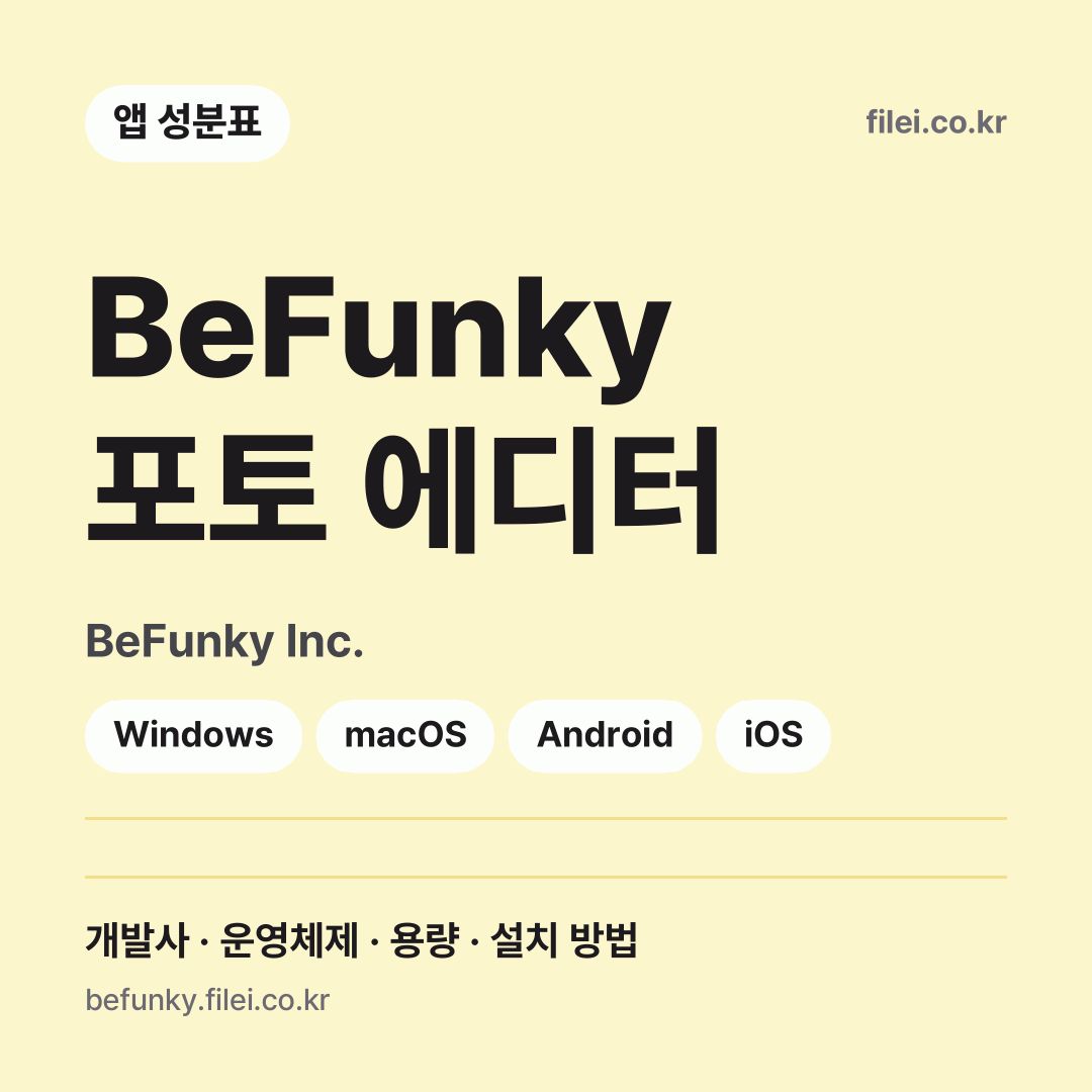 BeFunky 포토 에디터 다운로드 · BeFunky Inc. · Windows, macOS, Android, iOS