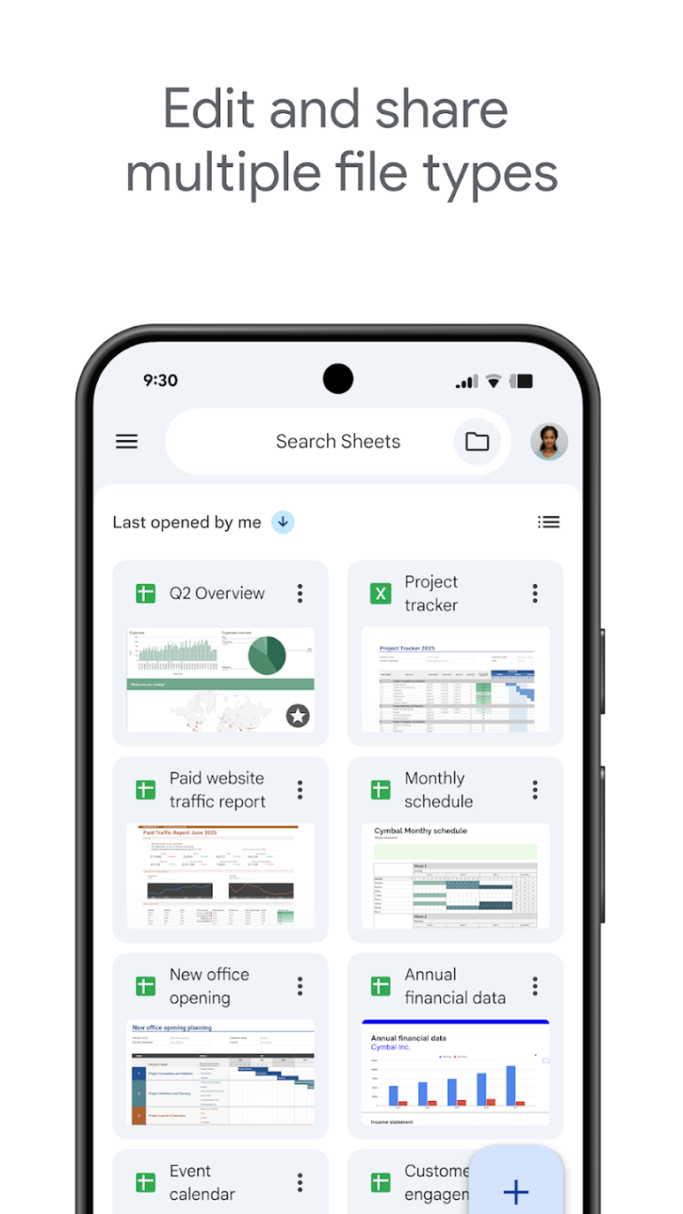 Google Sheets 스크린샷 1
