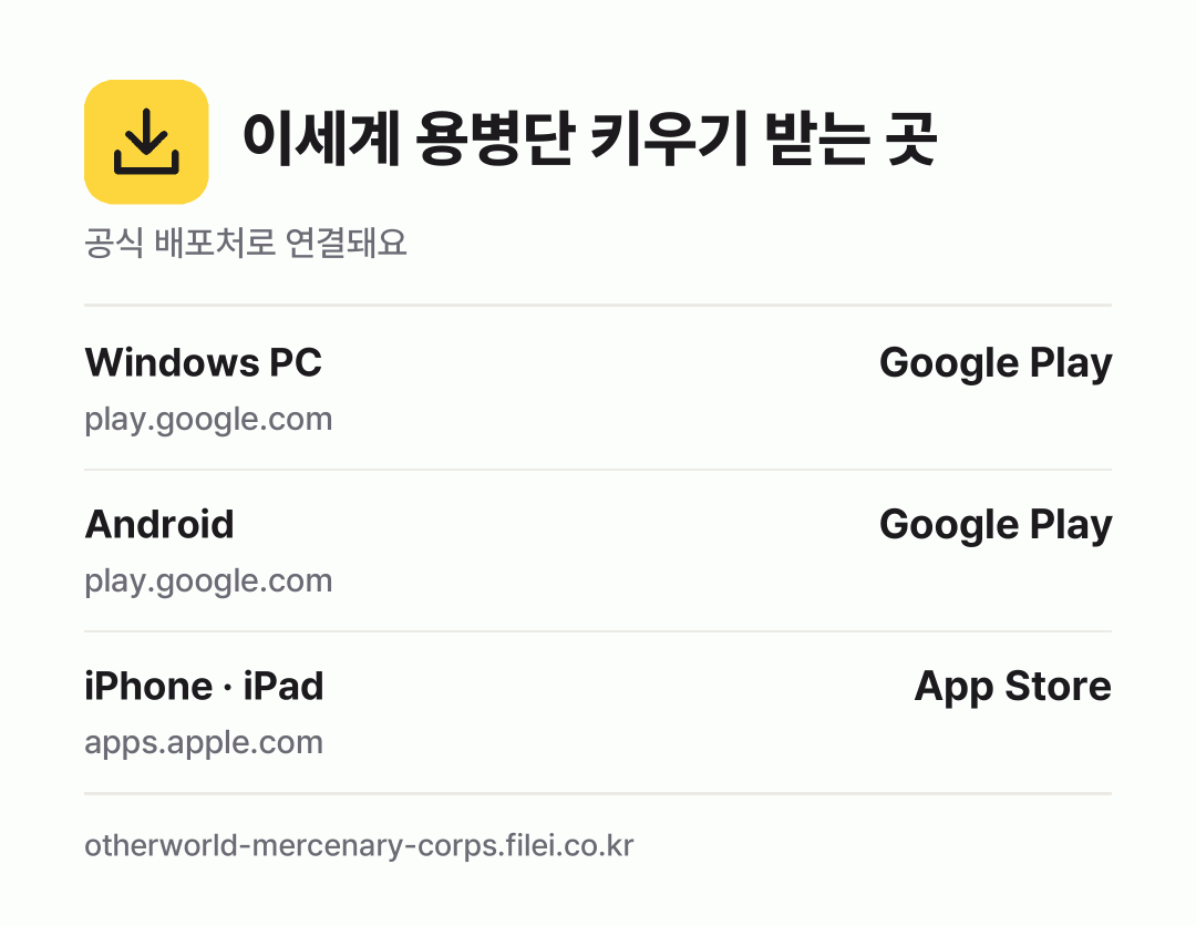 이세계 용병단 키우기 받는 곳: Windows PC, Android, iPhone · iPad