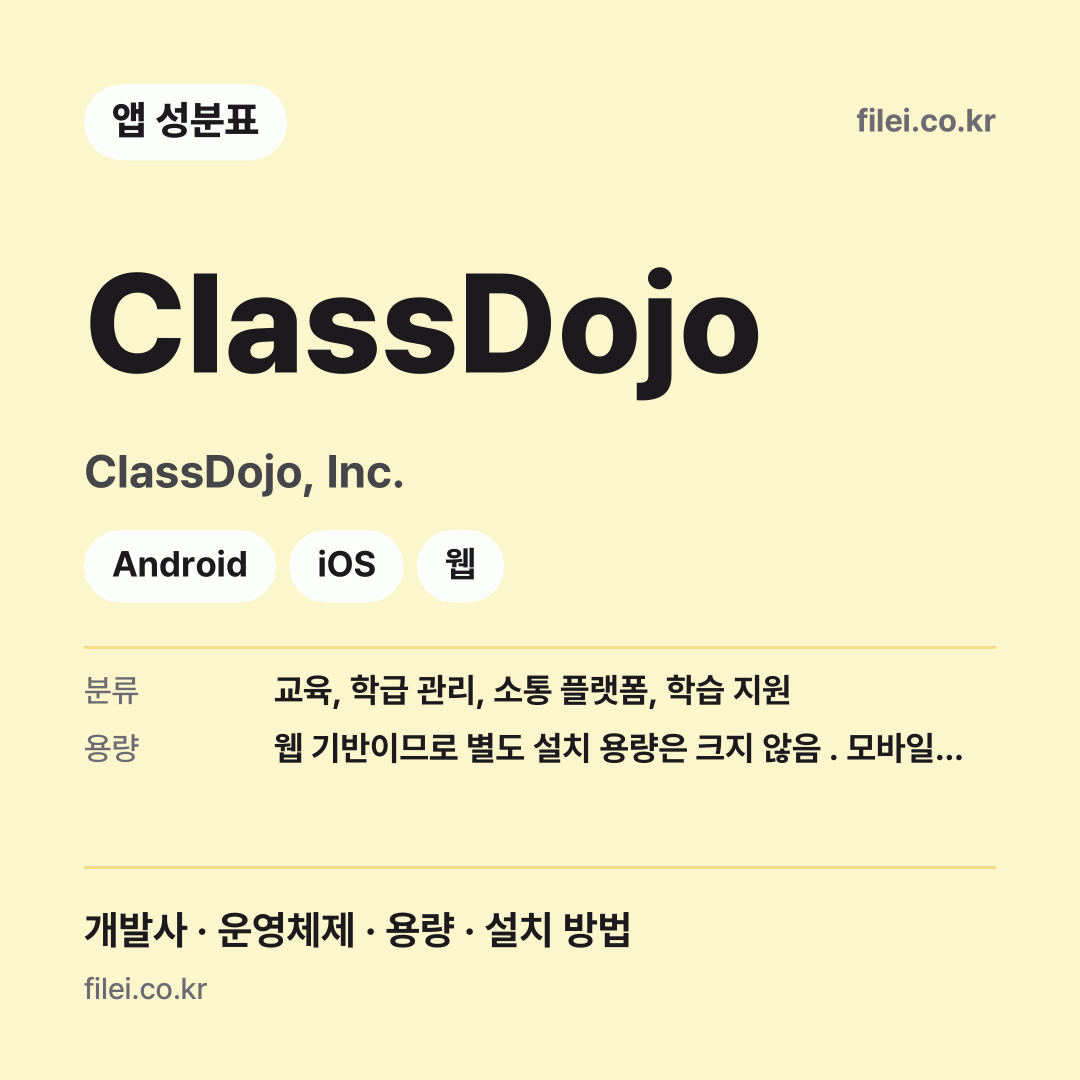 ClassDojo 다운로드 · ClassDojo, Inc. · Android, iOS, 웹
