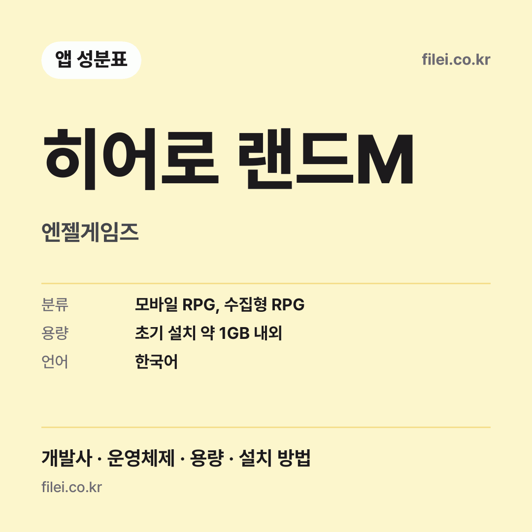 히어로 랜드M 다운로드 · 엔젤게임즈