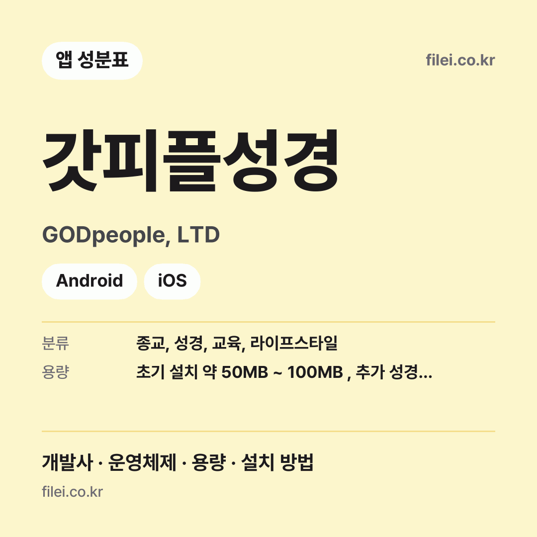 갓피플성경 다운로드 · GODpeople, LTD · Android, iOS