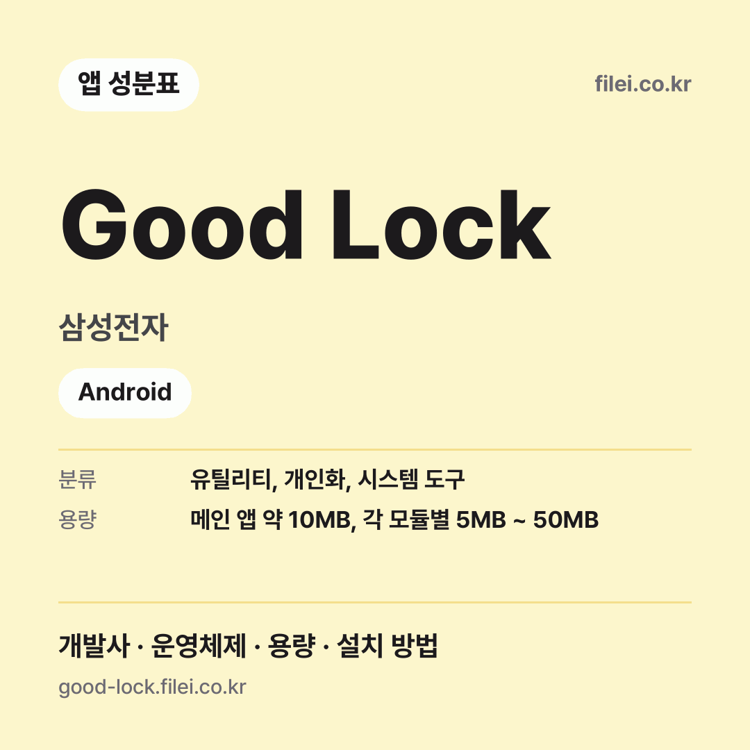 Good Lock 다운로드 · 삼성전자 · Android