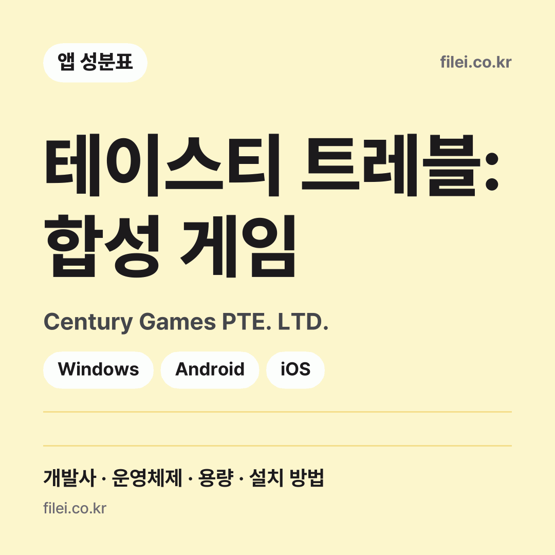 테이스티 트레블: 합성 게임 다운로드 · Century Games PTE. LTD. · Windows, Android, iOS
