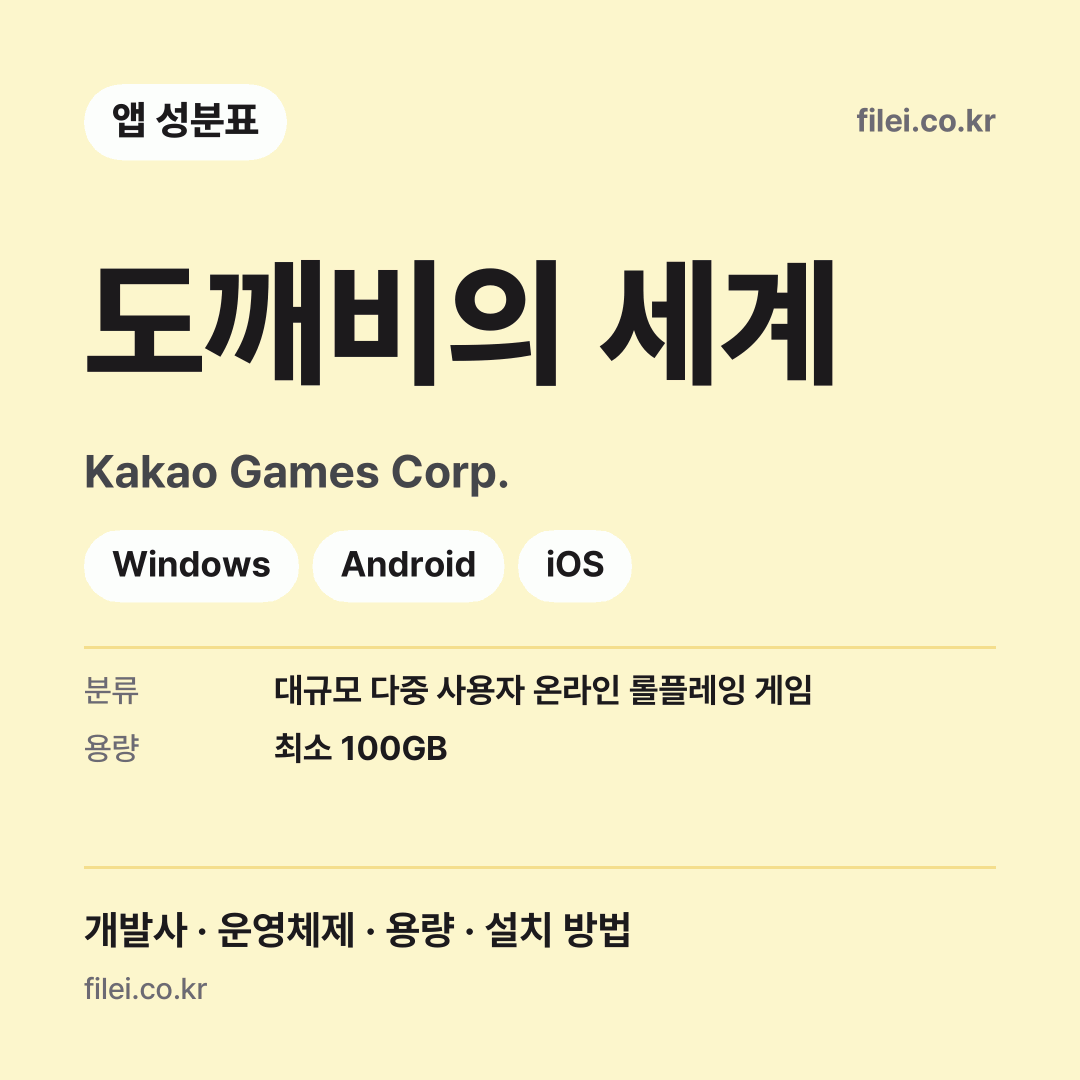 도깨비의 세계 다운로드 · Kakao Games Corp. · Windows, Android, iOS
