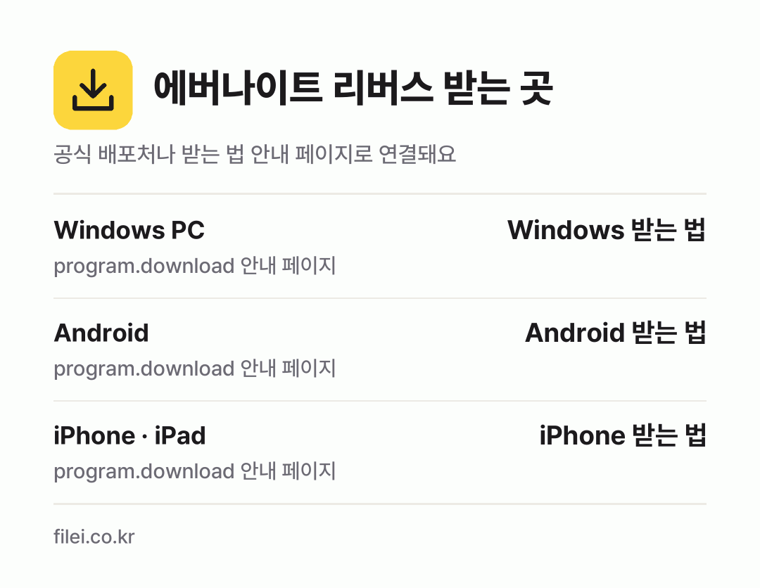 에버나이트 리버스 받는 곳: Windows PC, Android, iPhone · iPad